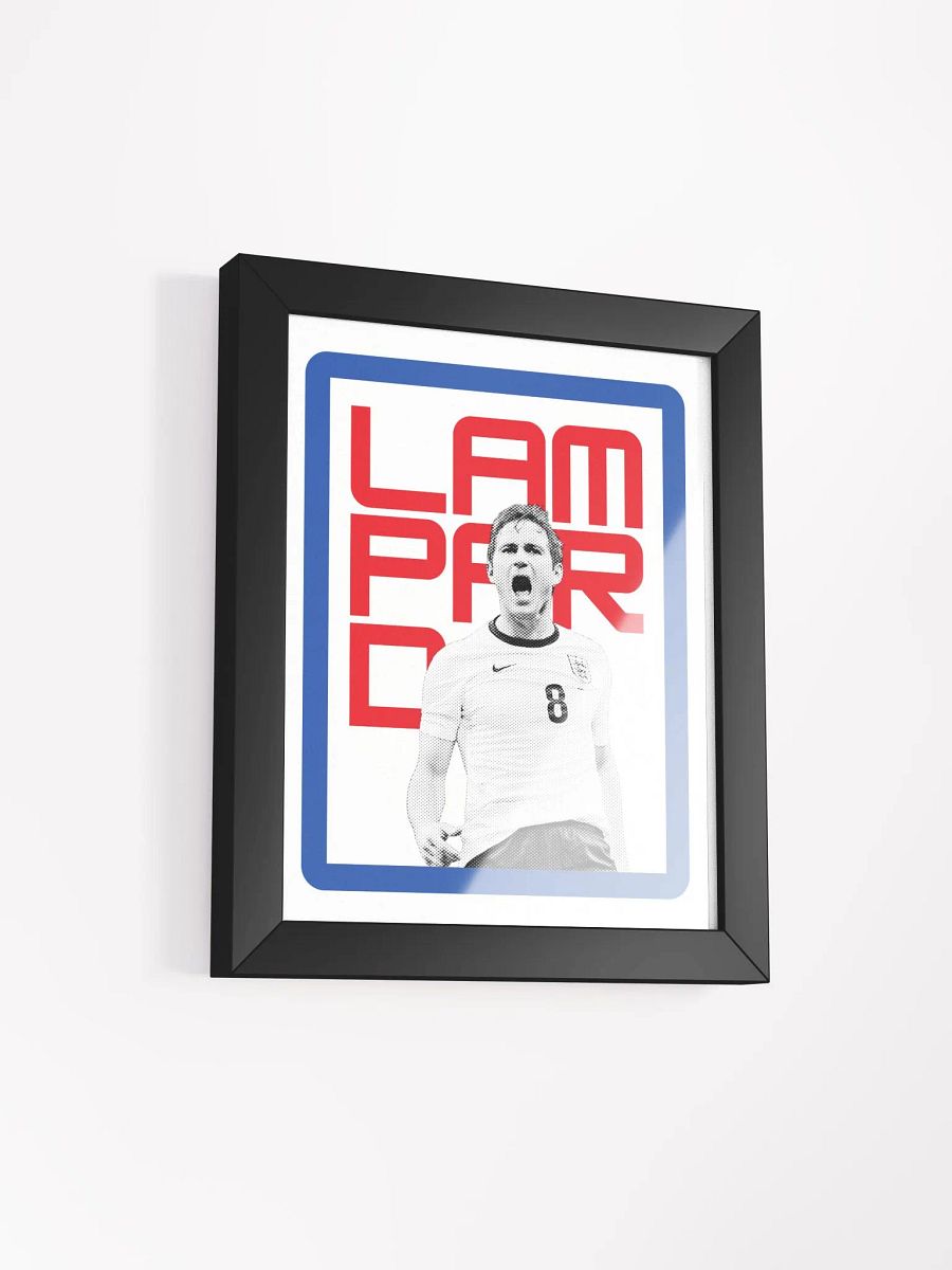 Frank Lampard BW England Name Art Framed Print product image (1)