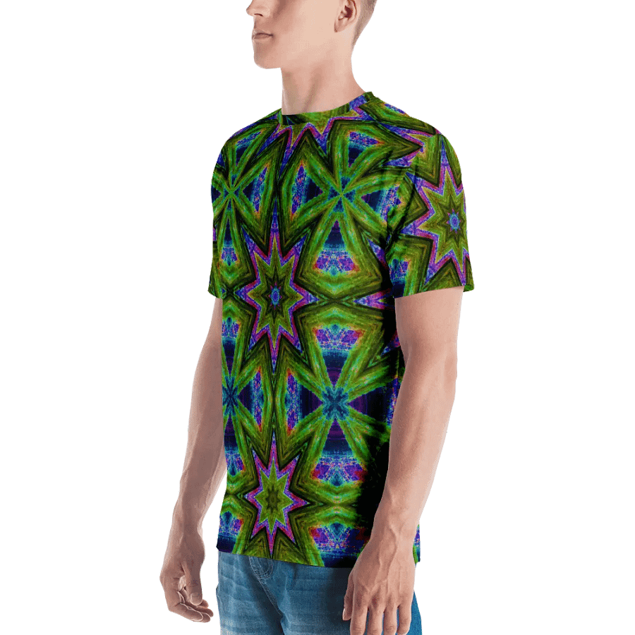 Abstract Stars and Crosses Men's Crewneck T Shirt product image (5)