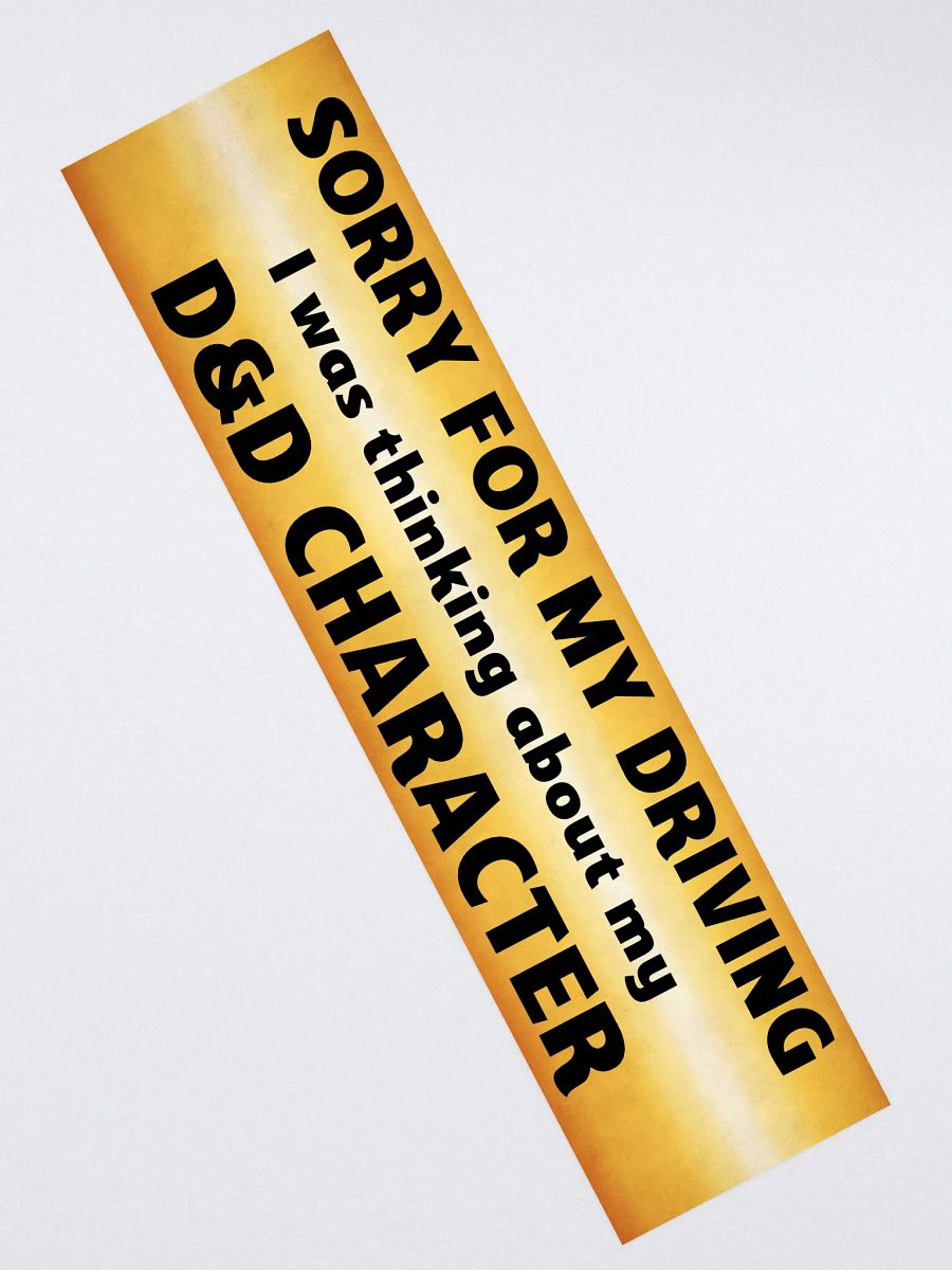D&D Character Bumper Sticker product image (2)