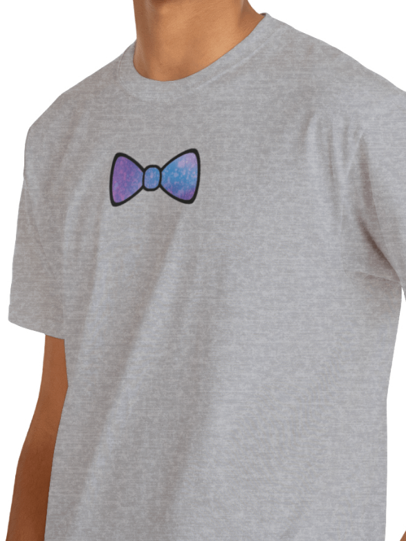 Dark Blue/Purple Mix Watercolor Bow Tie Shirt product image (5)