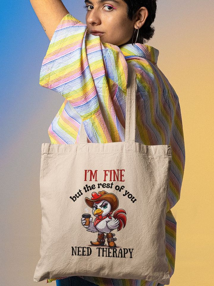 Funny Sarcastic 'The Rest of you Need Therapy' Eco Tote Bag product image (1)