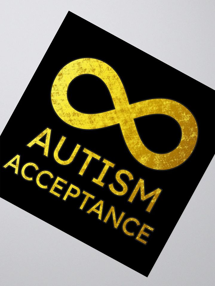 Golden Infinity Autism Acceptance Sticker (No Overlap Lines) product image (2)