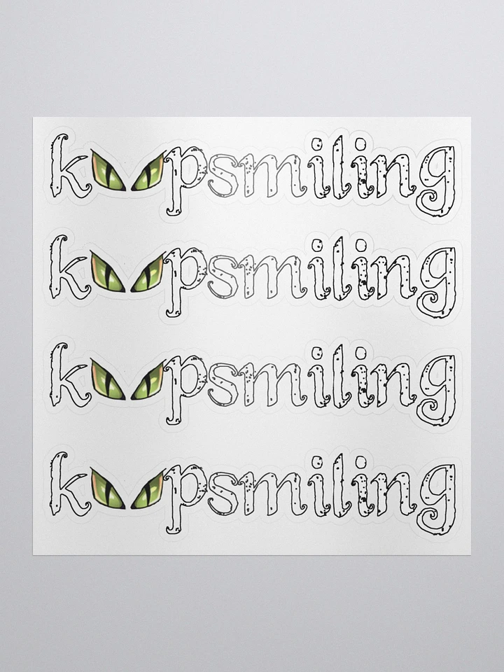 Keep Smiling w/eyes and white text sticker product image (1)