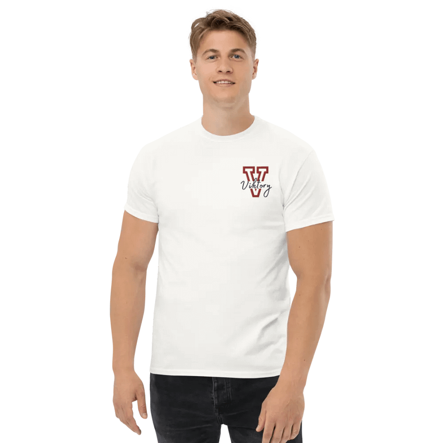 Adult Shirt White (red & blue logo) product image (8)