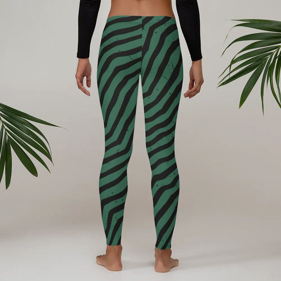Customizable Green Wave Leggings product image (4)