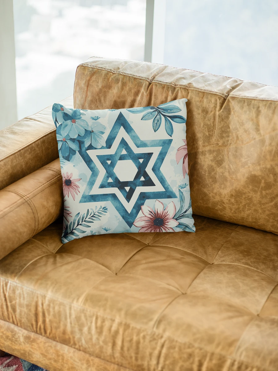 Floral Star of David Throw Pillow product image (1)