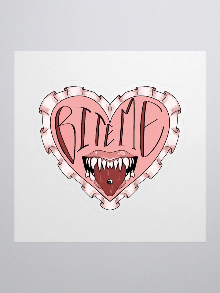BITE ME Heartbreak Kiss Cut Stickers product image (1)