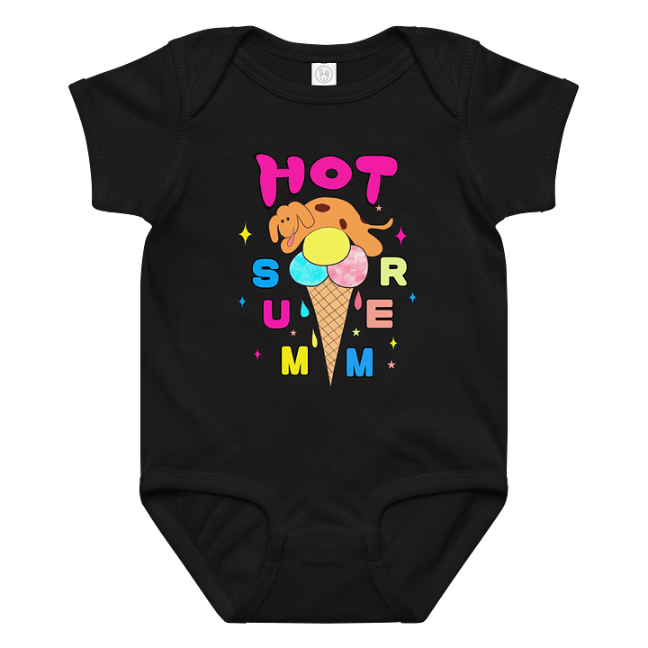 Hot Summer Pup Baby Bodysuit product image (3)