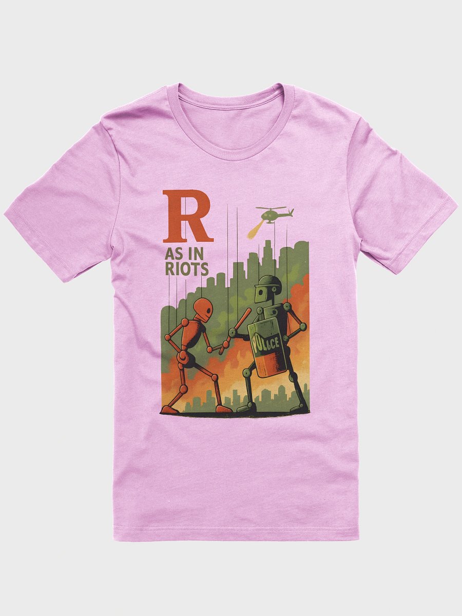 R as in riots super soft t-shirt by dark alphabet product image (1)
