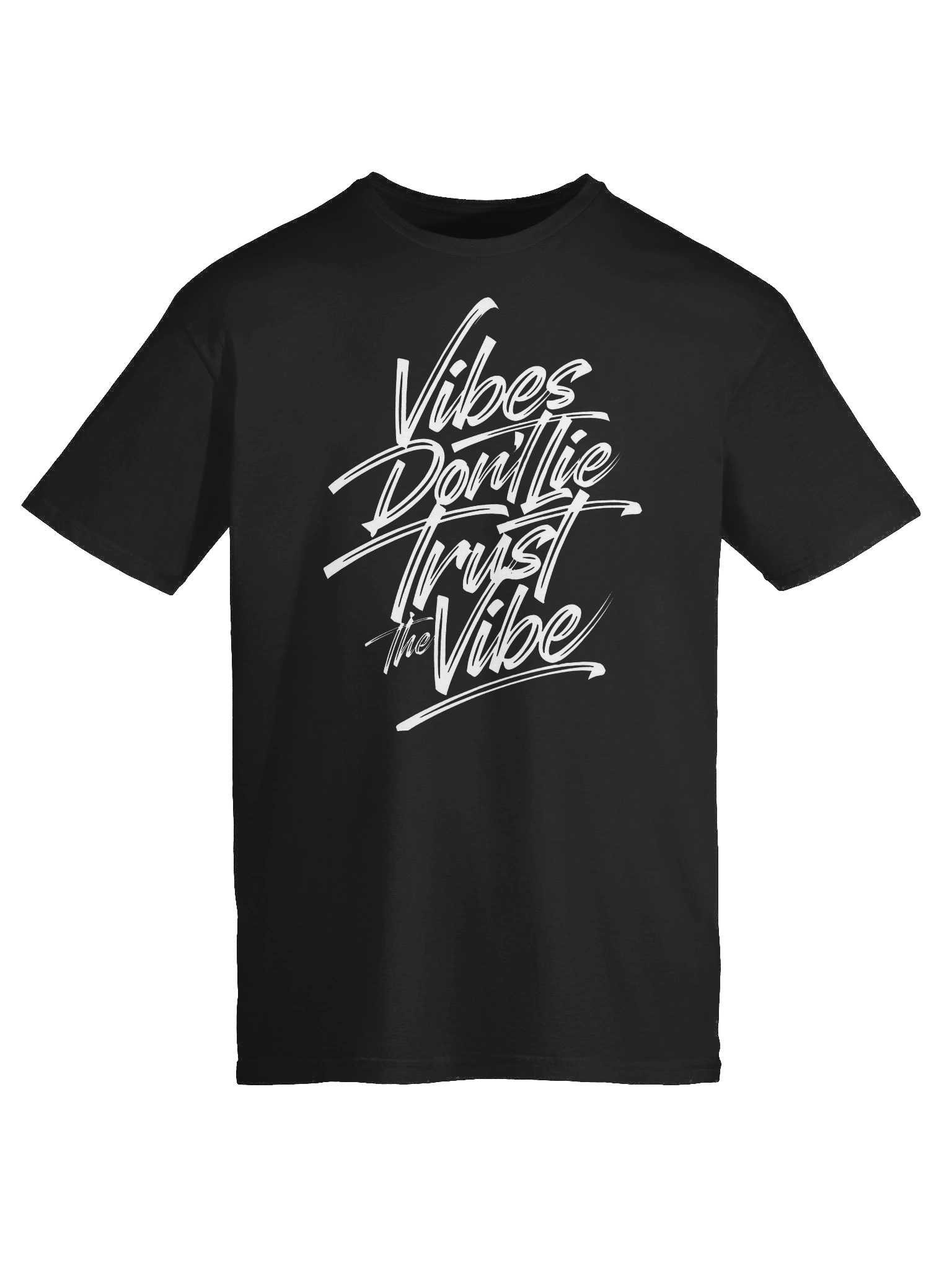 VIBES DON’T LIE, TRUST THE VIBE - Tropical White Flow Graphic T-Shirt product image (8)
