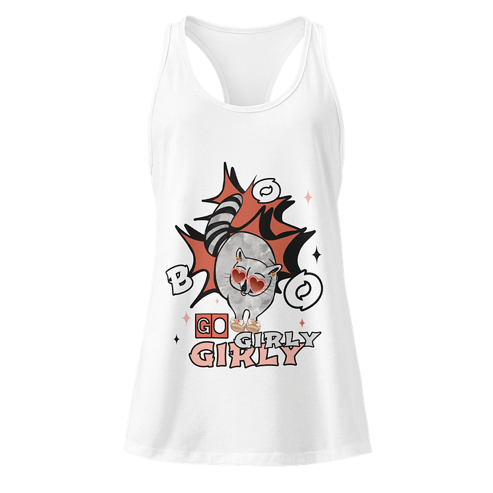 Girly Raccoon Racerback Tank product image (25)