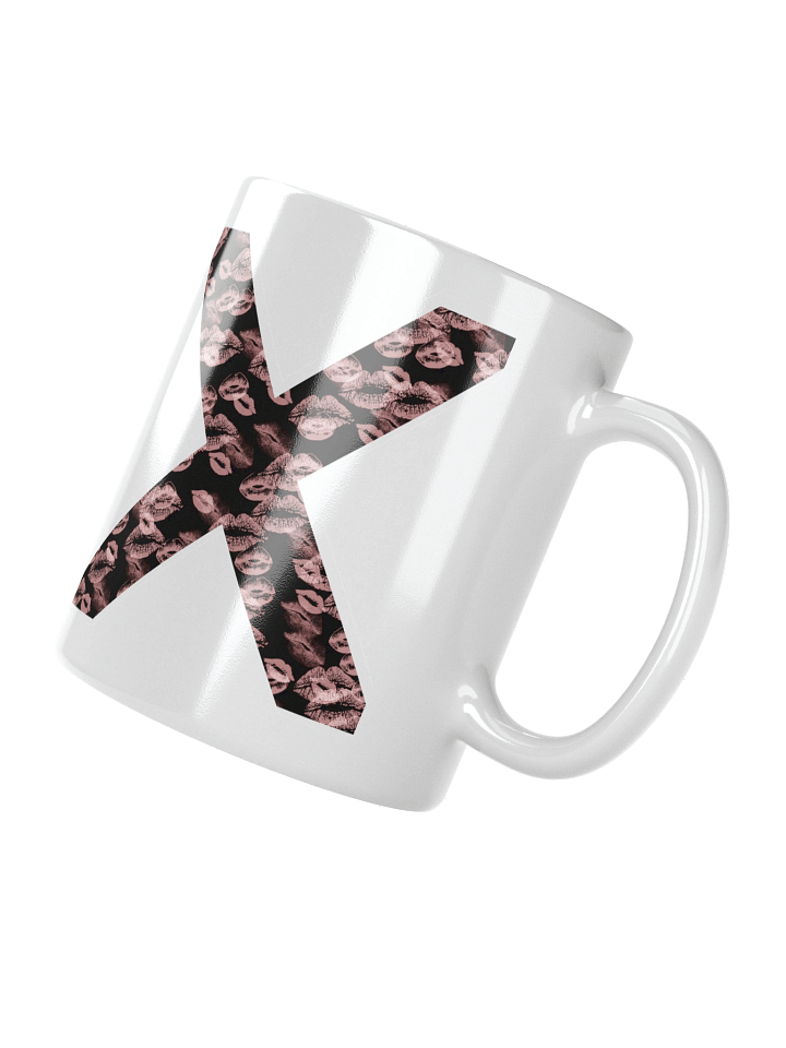 Black X Pink Lipstick Kisses | Glossy White Mug product image (5)