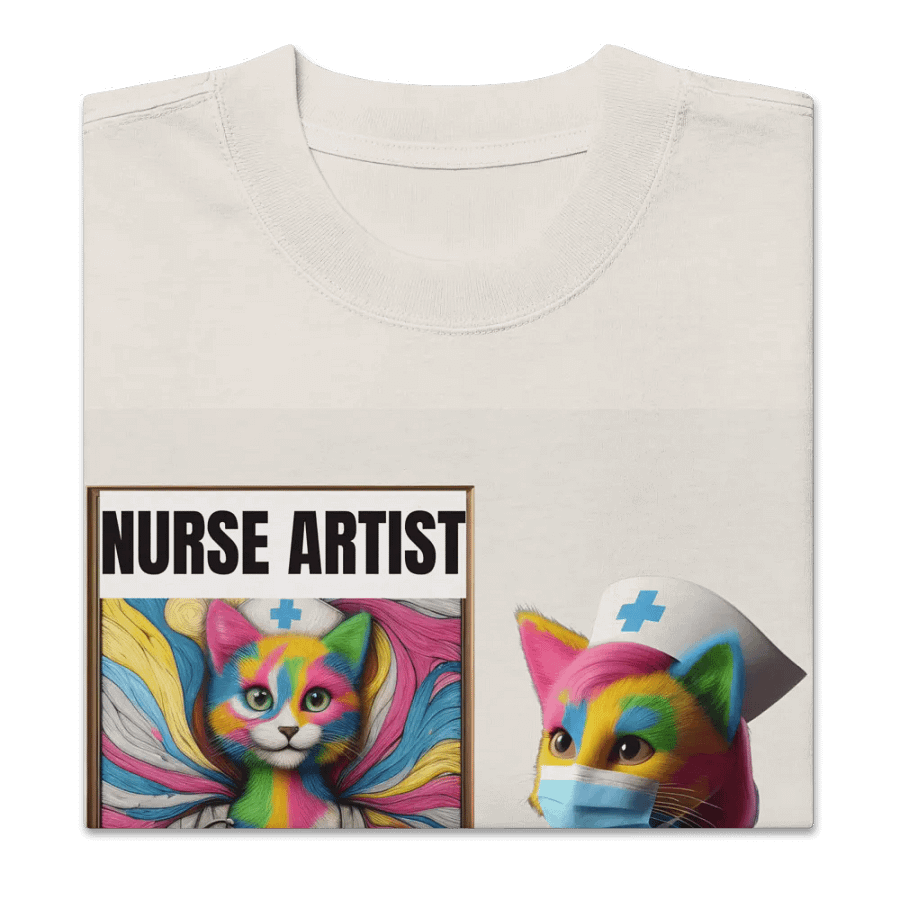 Rainbow Nurse Artist Faded T-Shirt product image (16)
