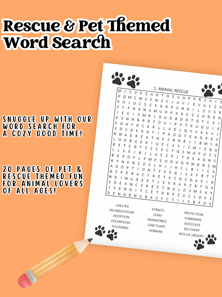 The Purrfect Word Search: Rescue and Pet Themed Word Search product image (2)