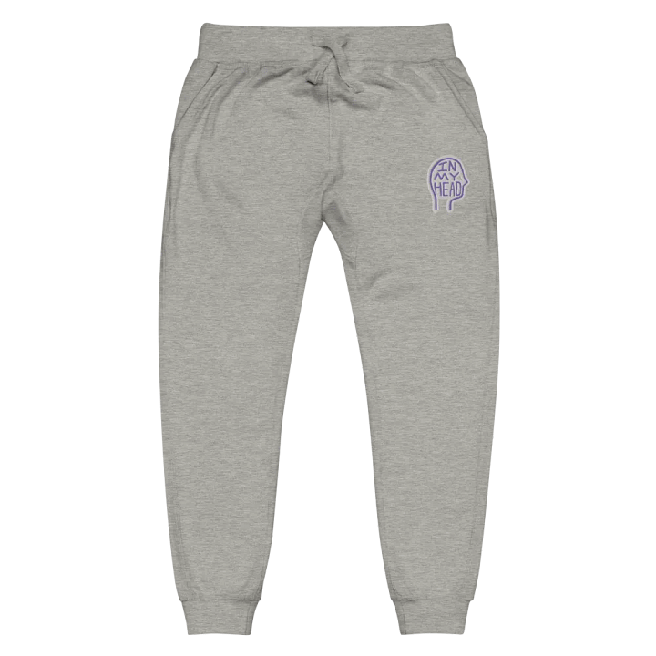 In My Head (purple bubble design) embroidered fleece joggers product image (2)