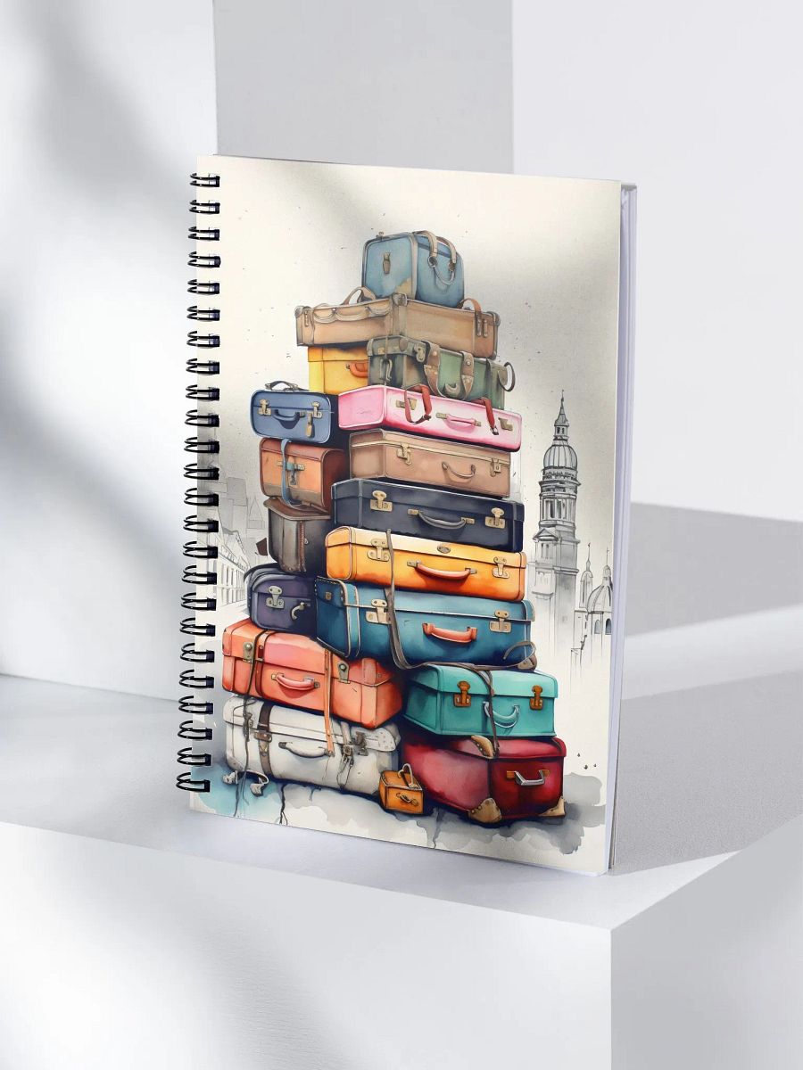 suitcase tower stack cityscape notebook product image (4)