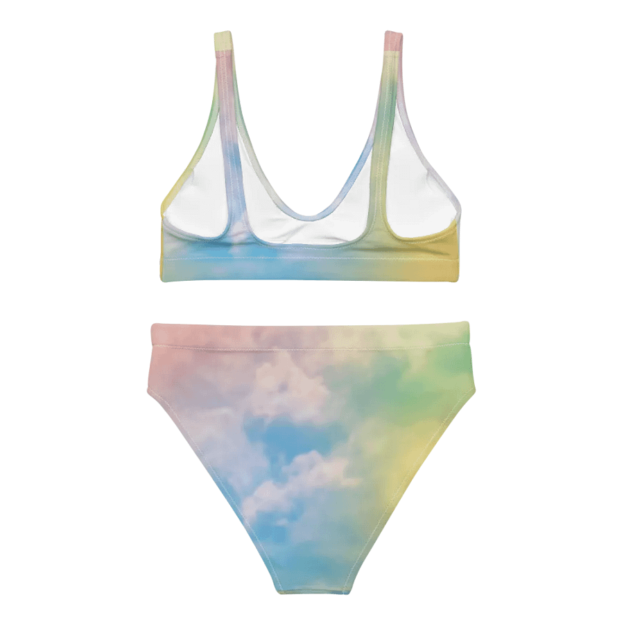 Blur cloud rainbow Design High Waisted Bikini - V10 product image (4)