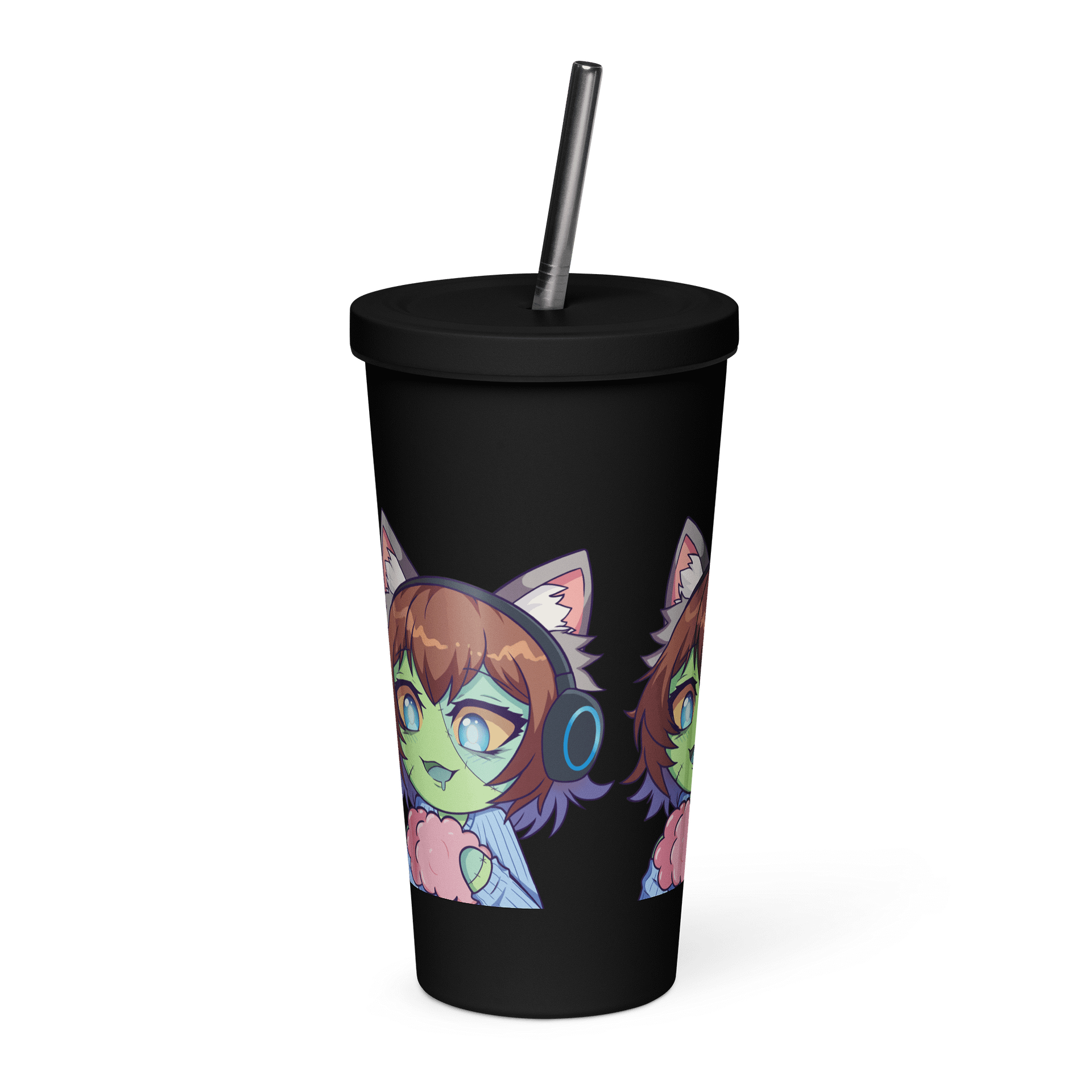 Zombie Cat Tumbler w/ Straw product image (4)