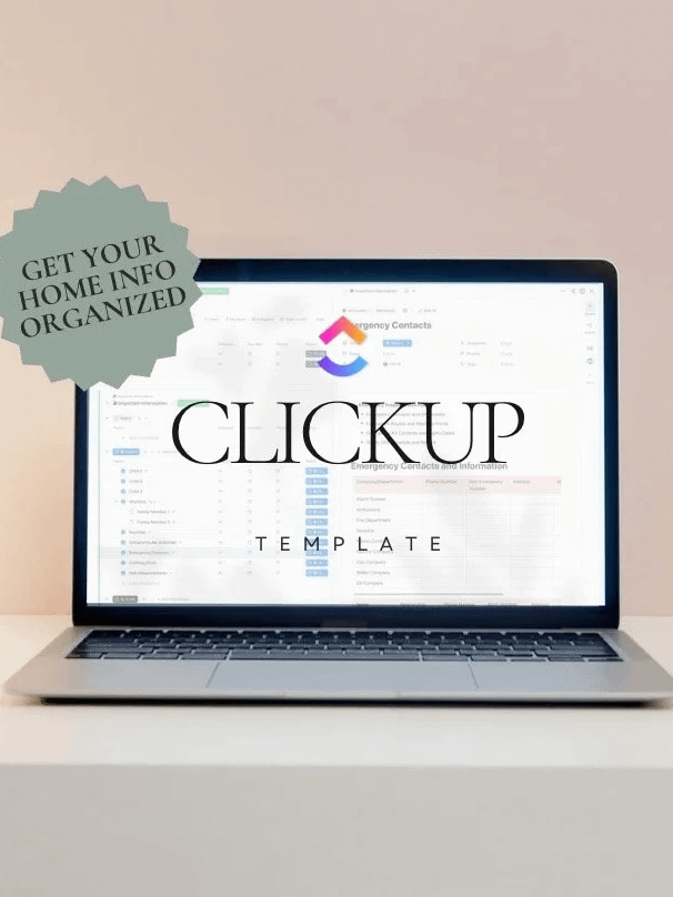 ClickUp Home Information System Template product image (1)