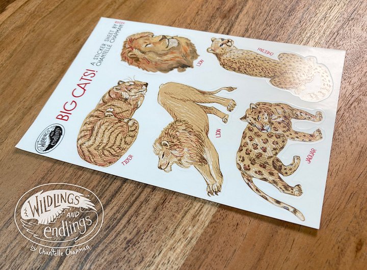 Big Cats! Sticker Sheet product image (1)