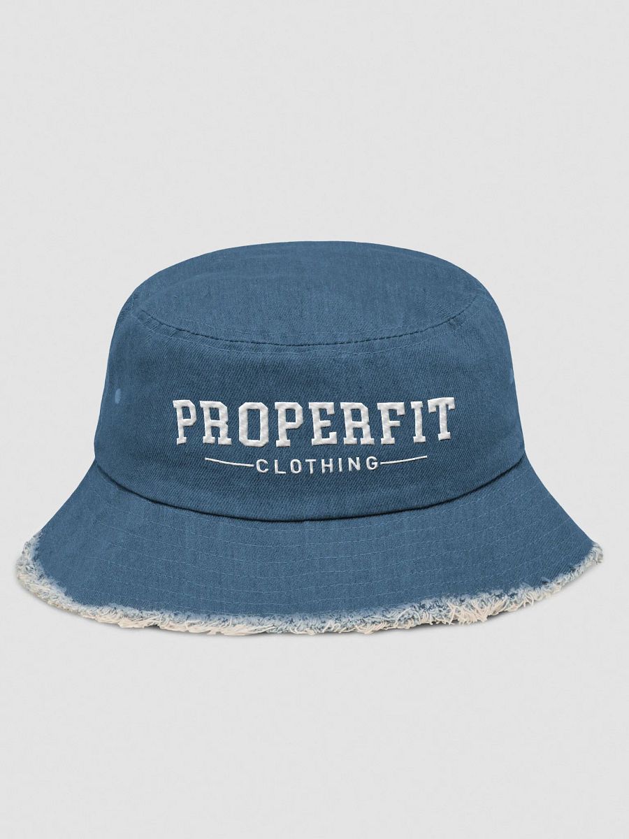 Barcode Chic Distressed Denim Bucket Hat product image (2)