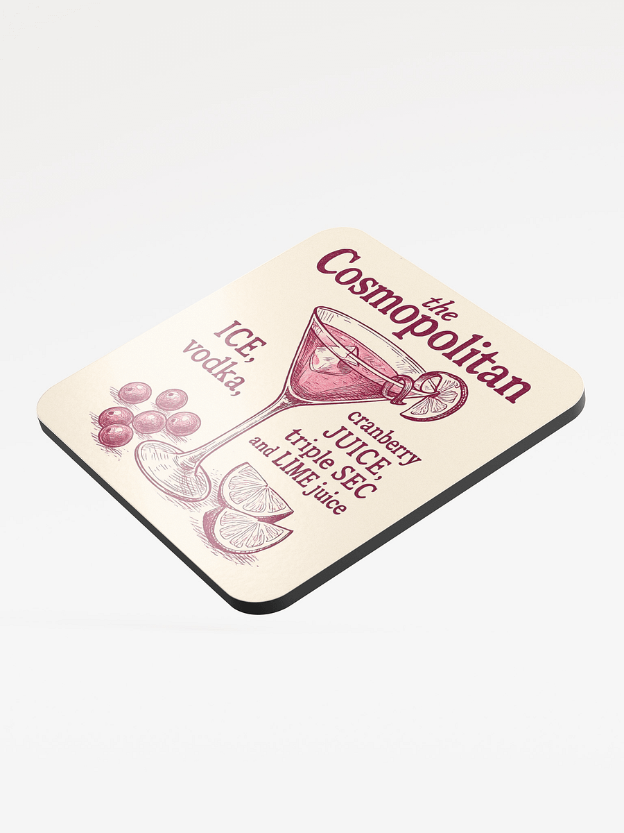 Cosmopolitan Cocktail Coaster – Retro Bar Decor product image (3)