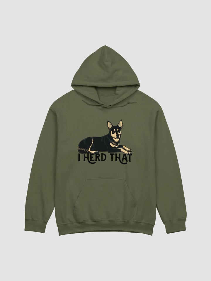 I Herd That Hooded Sweatshirt | Funny Australian Kelpie (Black) Hoodie for Herding Dog Owners product image (1)