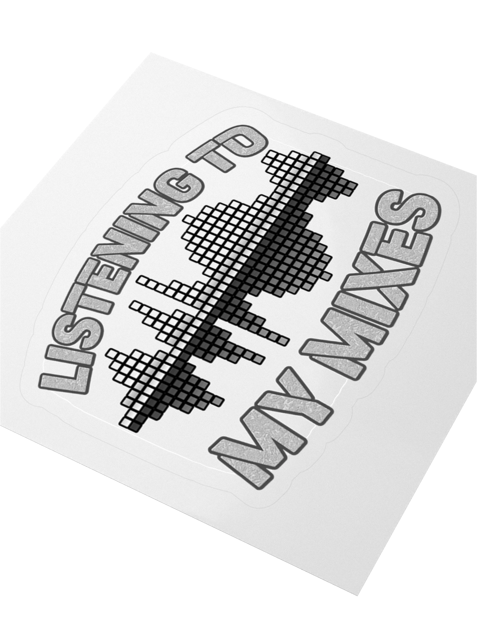 Listening To My Mixes Funny Sticker product image (3)