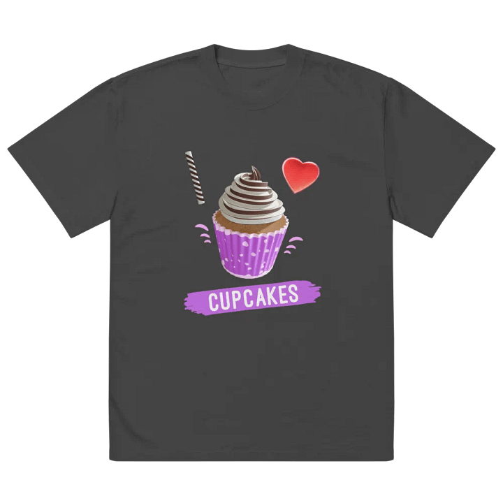 I Love Cupcakes - Oversized Faded T-Shirt product image (2)