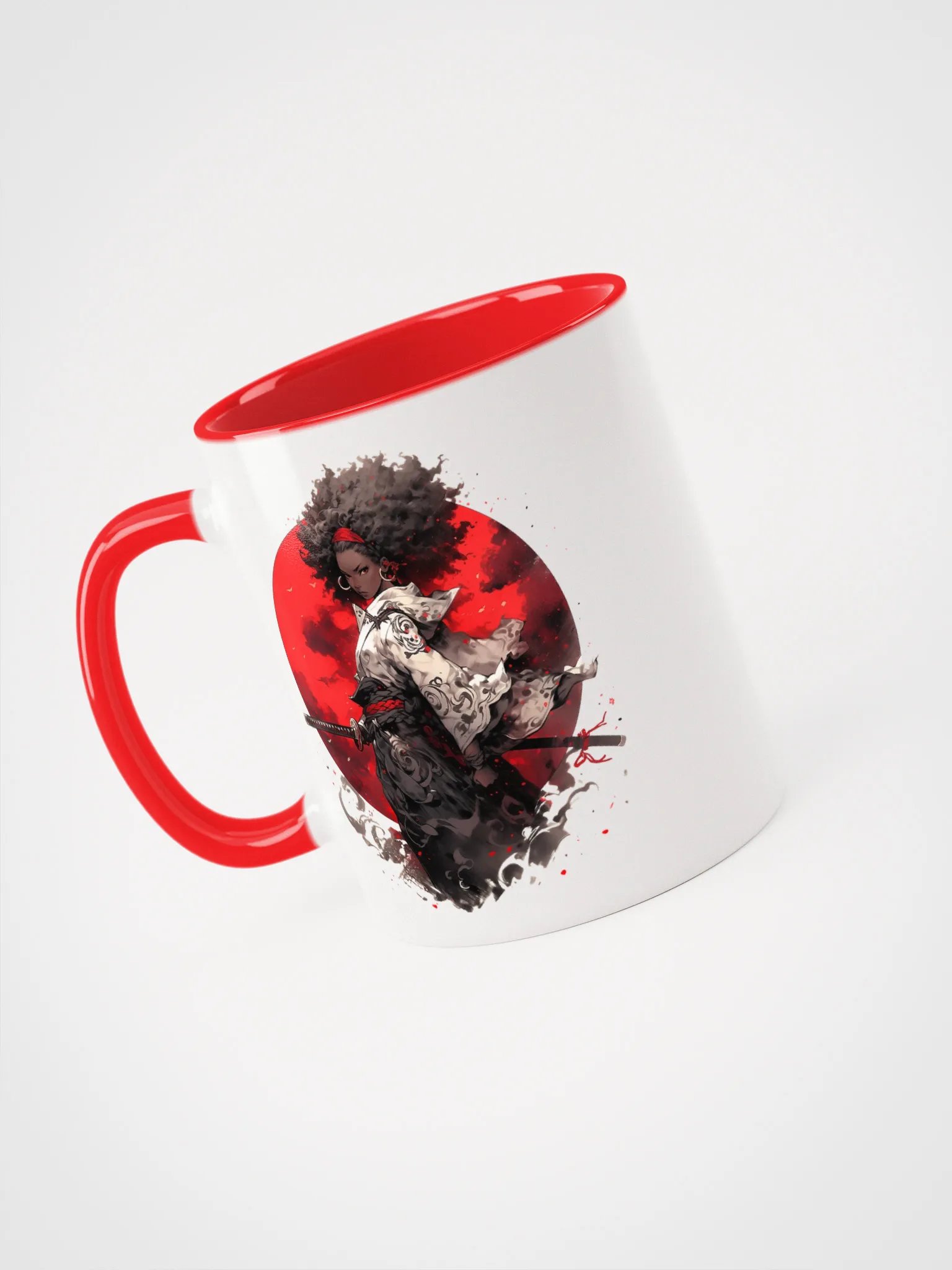 Afro Katana Warrior Girl Mug product image (3)