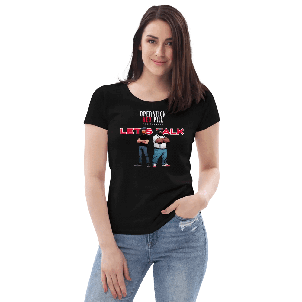 “Let’s Talk” Women’s Fitted T-shirt - The Drew Missen Collection product image (2)
