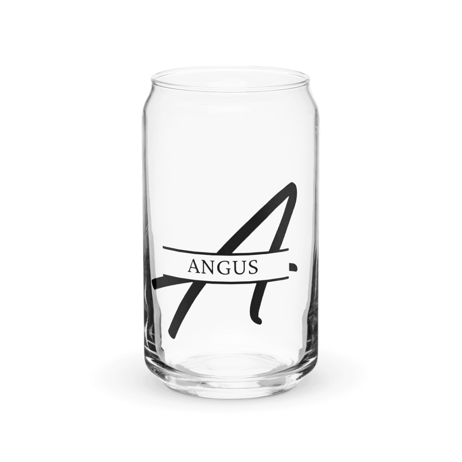 Angus Artistic Logo Can Glass – Stylish Custom Iced Coffee Tumbler product image (1)