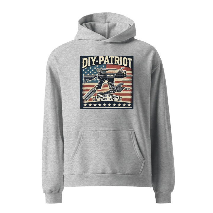 Premium Oversized Hoodie – “DIY Patriot: Building Freedom Since 1776” product image (4)