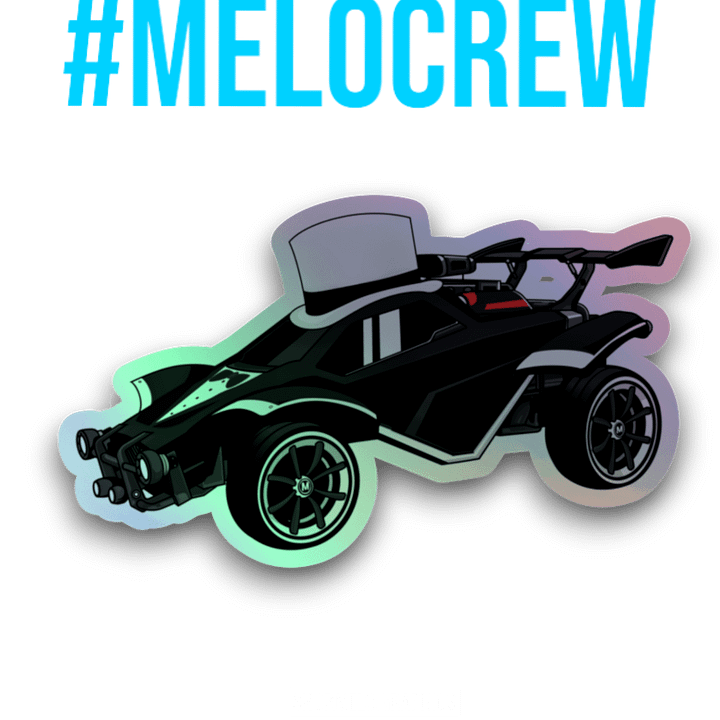 Fancy Carball Bot Car - Holographic Sticker | #MadeByMELO product image (1)