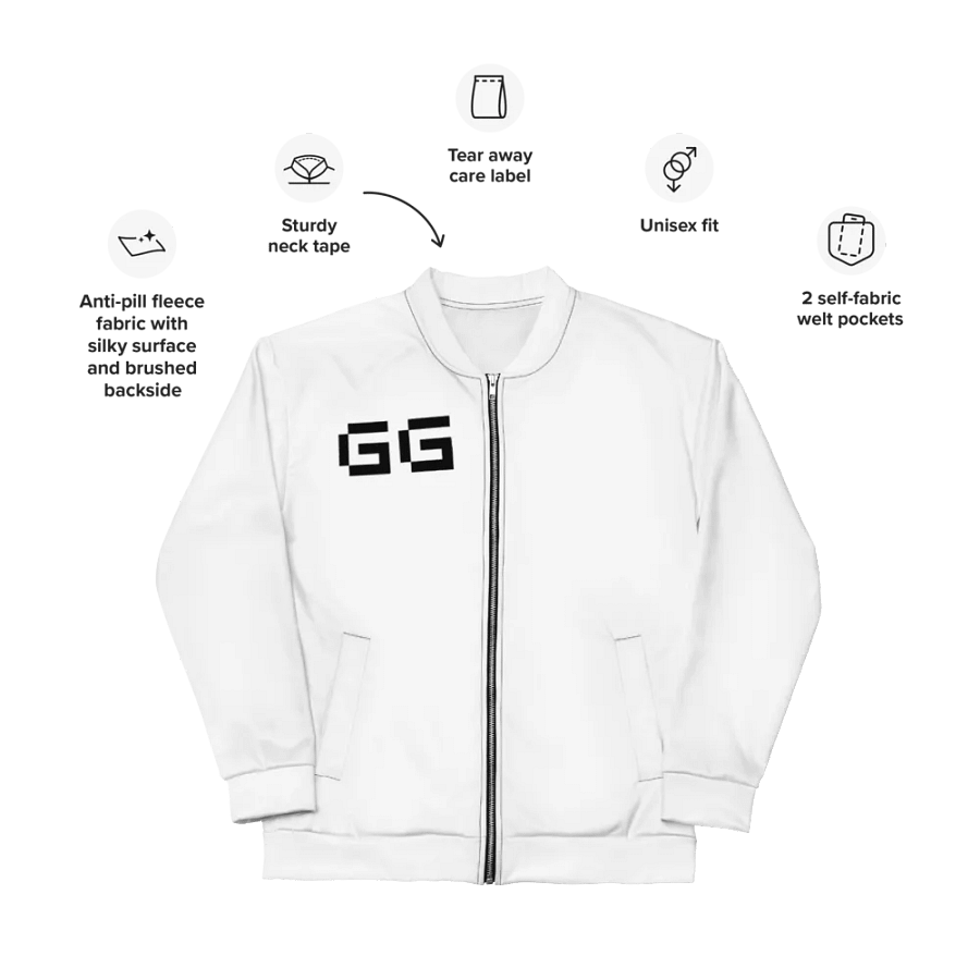 White Bomber Jacket product image (5)