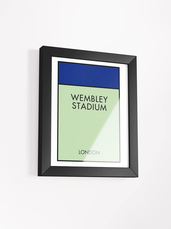 Wembley Stadium London Monopoly Title Art Framed Print product image (2)