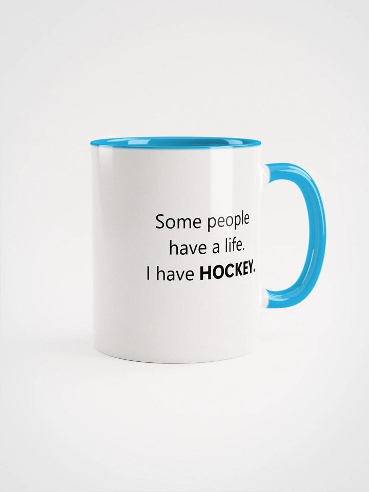 Light blue hockey life mug product image (2)