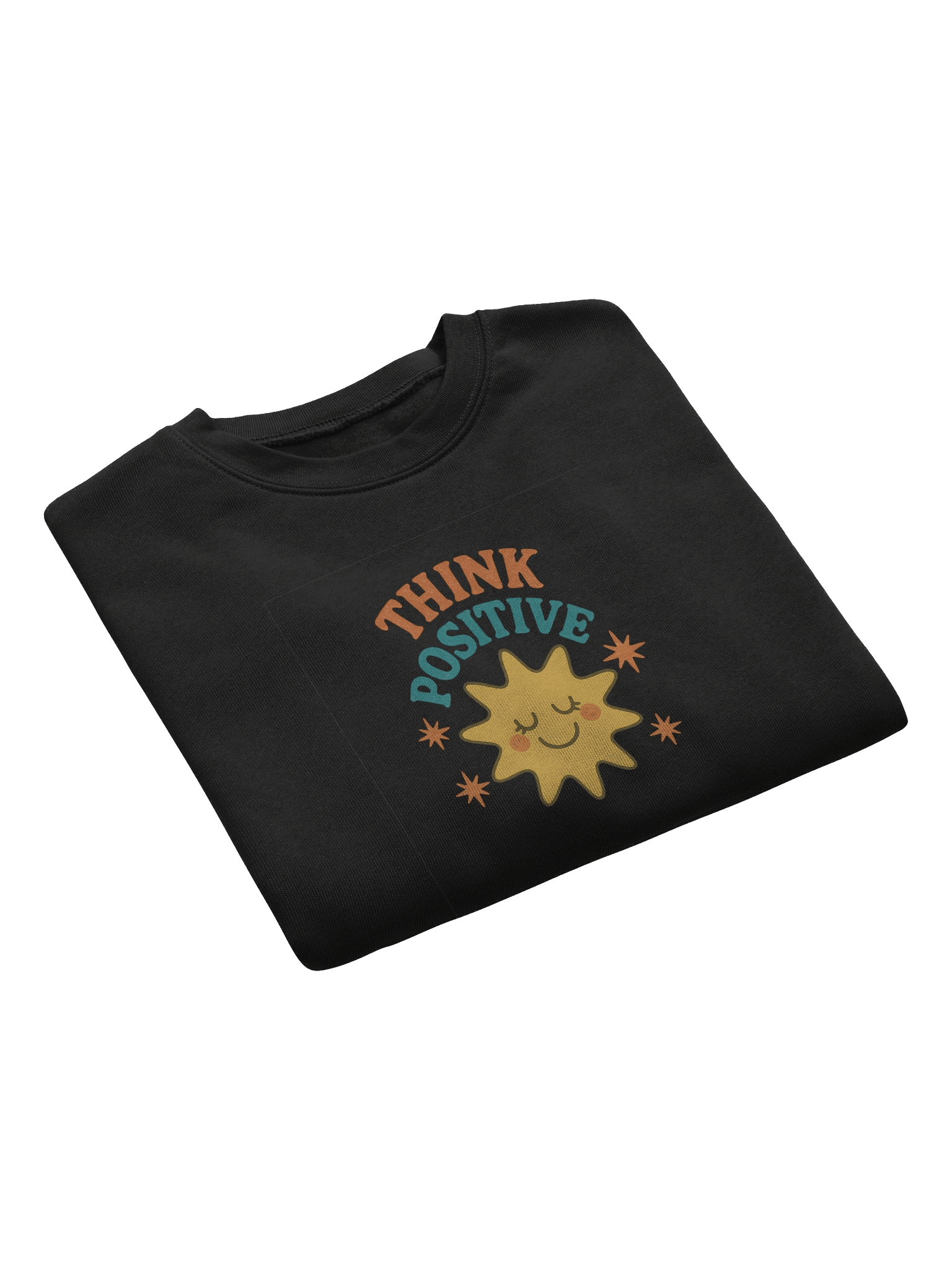 Cheerful Retro Sun Crop Top Sweatshirt product image (7)