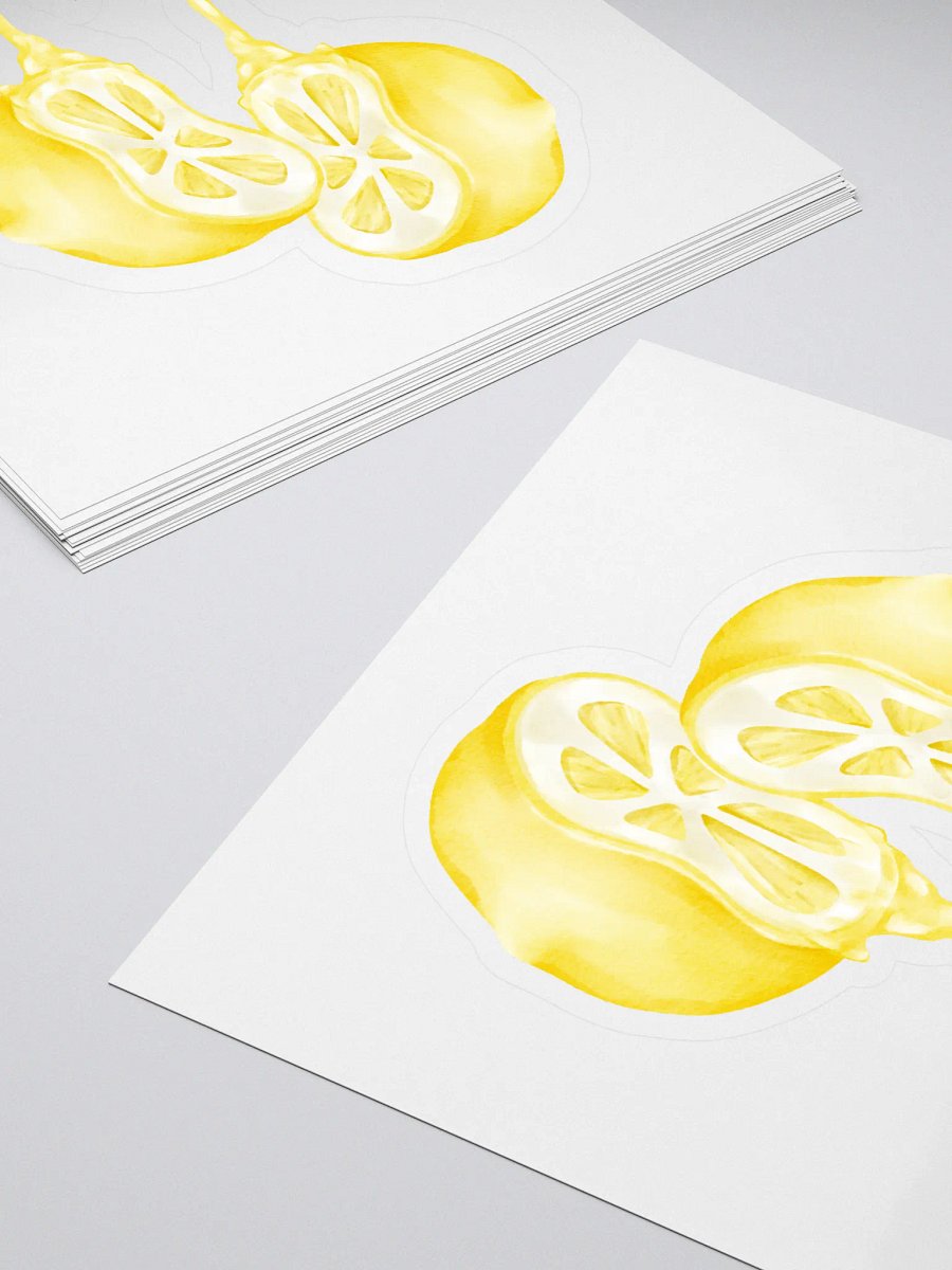 Freshly Squeezed Lemon Kiss Cut Stickers product image (4)