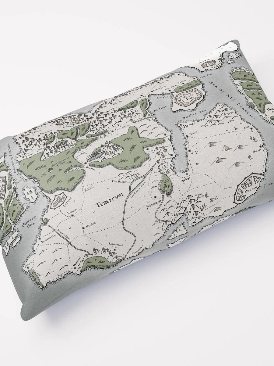 Map of Teren'Vei Throw Pillow product image (4)
