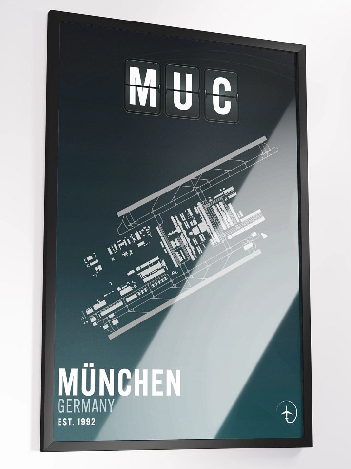 Munich MUC Poster (Framed) product image (2)