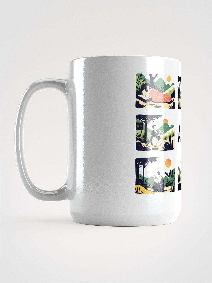 Nature-Inspired Life Cycle Art | Harmonious Illustration Glossy Mug product image (6)