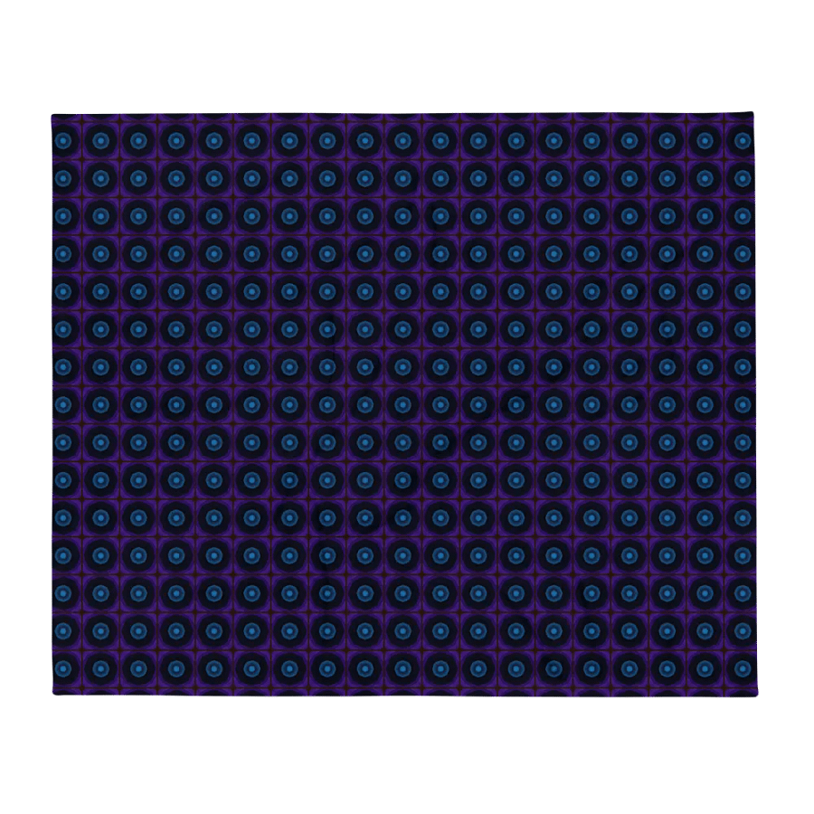 Purple & Blue Circular Pattern Throw Blanket – Bold Geometric Design product image (3)