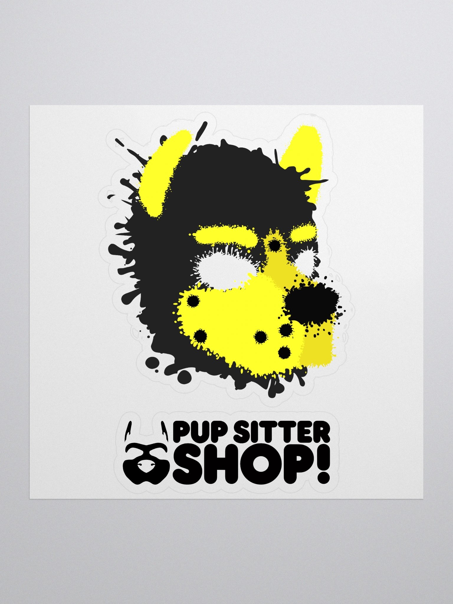 Pup Splatter Sticker - Yellow product image (1)