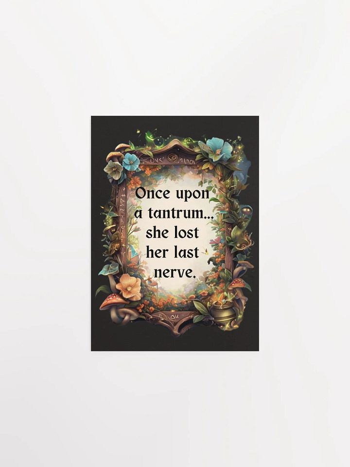 Funny Mom Wall Art – ‘Once Upon A Tantrum’ Parenting Humor Print product image (14)