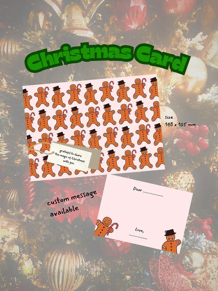 Gingerbread Christmas Card - Digital Version product image (1)
