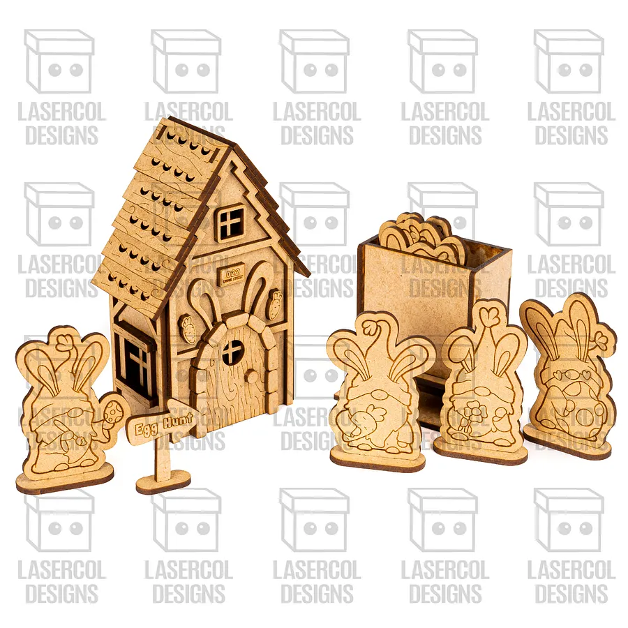 Easter Gnomes House Set 1 - Laser Cut Files product image (8)