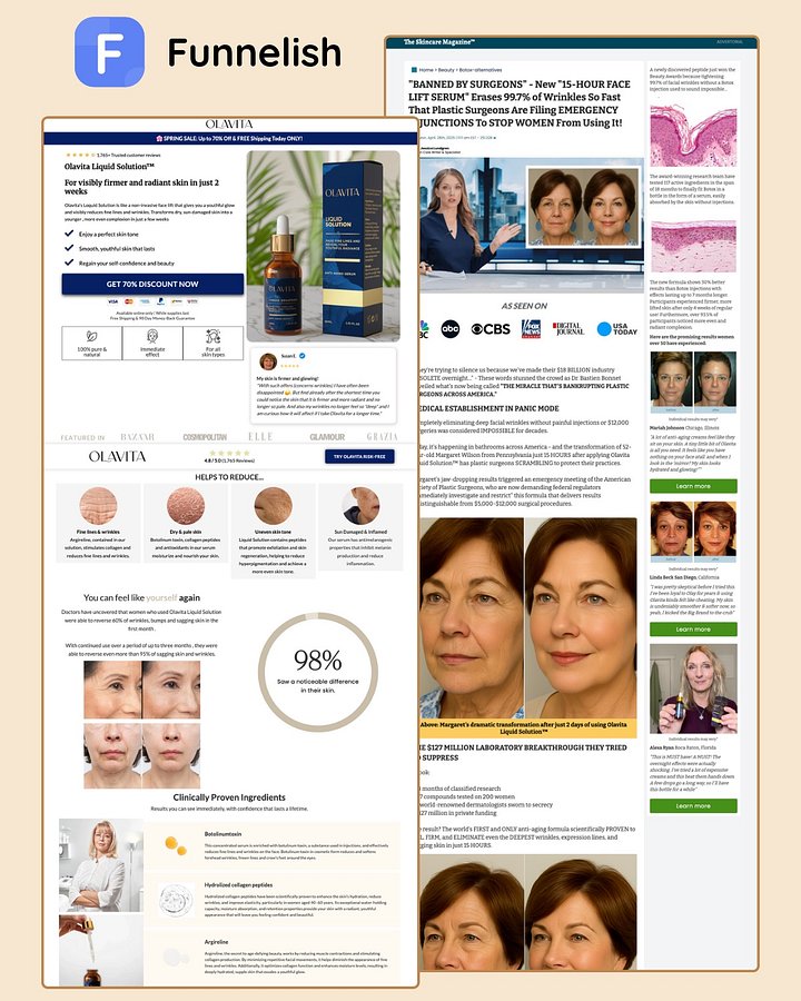 Skin Care Magazine(Olavita) Funnel | Funnelish product image (1)
