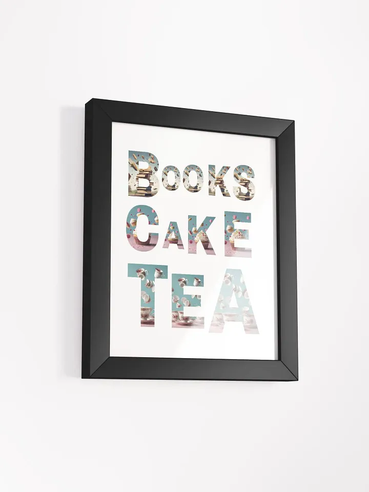 Books Cake Tea Framed Poster Print product image (52)