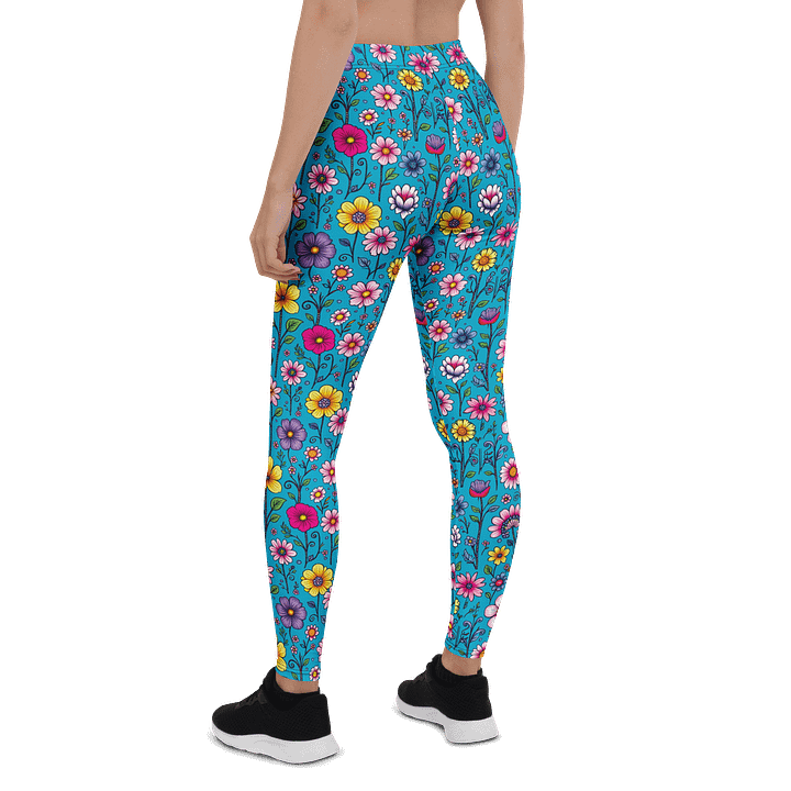 Floral Leggings – Colorful Flower Print Yoga Pants for Women product image (2)